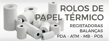 Rolo der Papel Térmico para registadoras, balanças, pda, atm, multibanco, pos.
