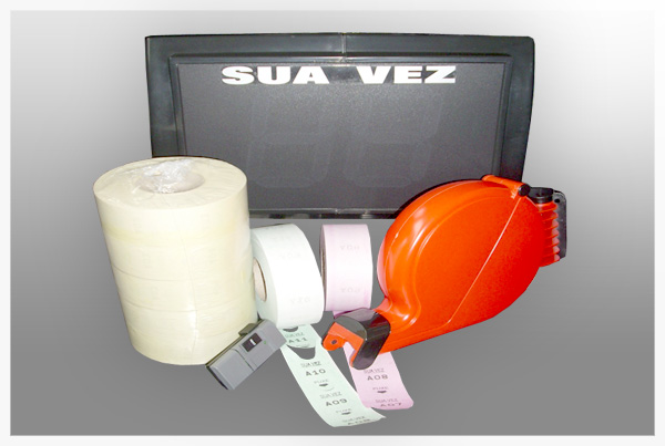 Rolos Senhas - Sua Vez, Dispensadores de Vez e Displays Eletrónicos